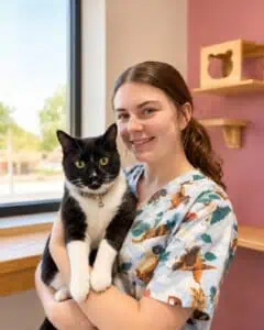 Grace Bathgate, Junior Feline Butler at Hotel for Cats